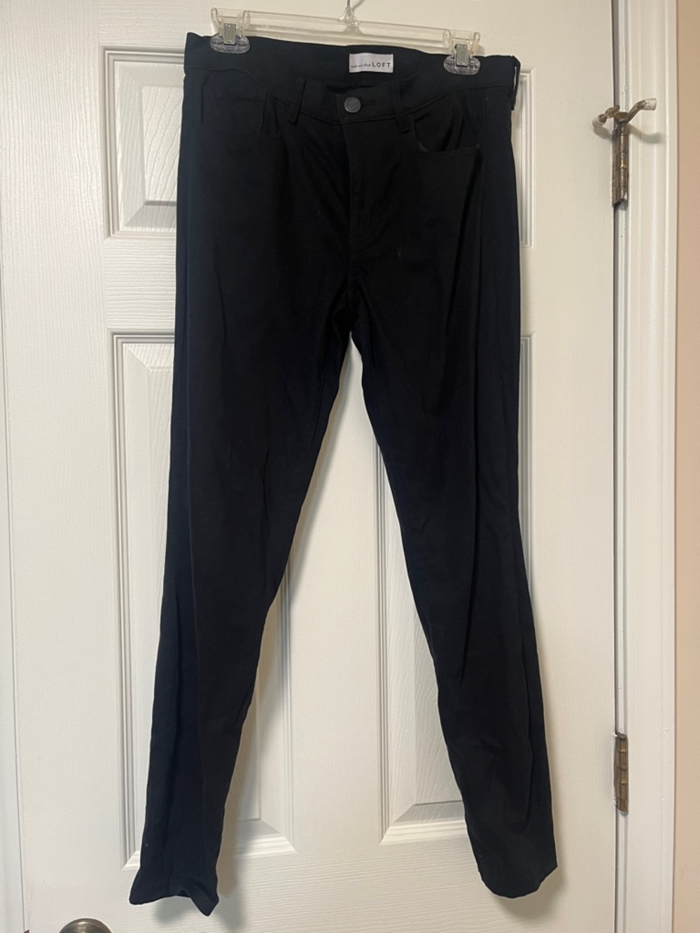 LOFT Black Slim Straight Pants